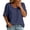 Dark blue, variant on CQXIDFH Under $20 Womens T Shirts Short Sleeve Crwe Neck Cotton Linen Blouses, Solid Button Decor Top, 2026 Summer Fashion Clothes Blackish Green T-shirt, XL