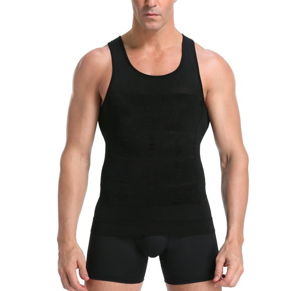 Lilvigor Men's Body Shaper Slimming Shirt Tummy Vest durable Thermal Compression Base Layer Slim Muscle Tank Top Shapewear