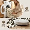 thumbnail image 5 of ODIKA Spotted Skin Print Hid Symmetrical Akin Fuzzy Fake Hair Classroom Cow Flowing for Queen Size Bedroom, Under Bed, Master , Foldable Easy Care, 5 of 7