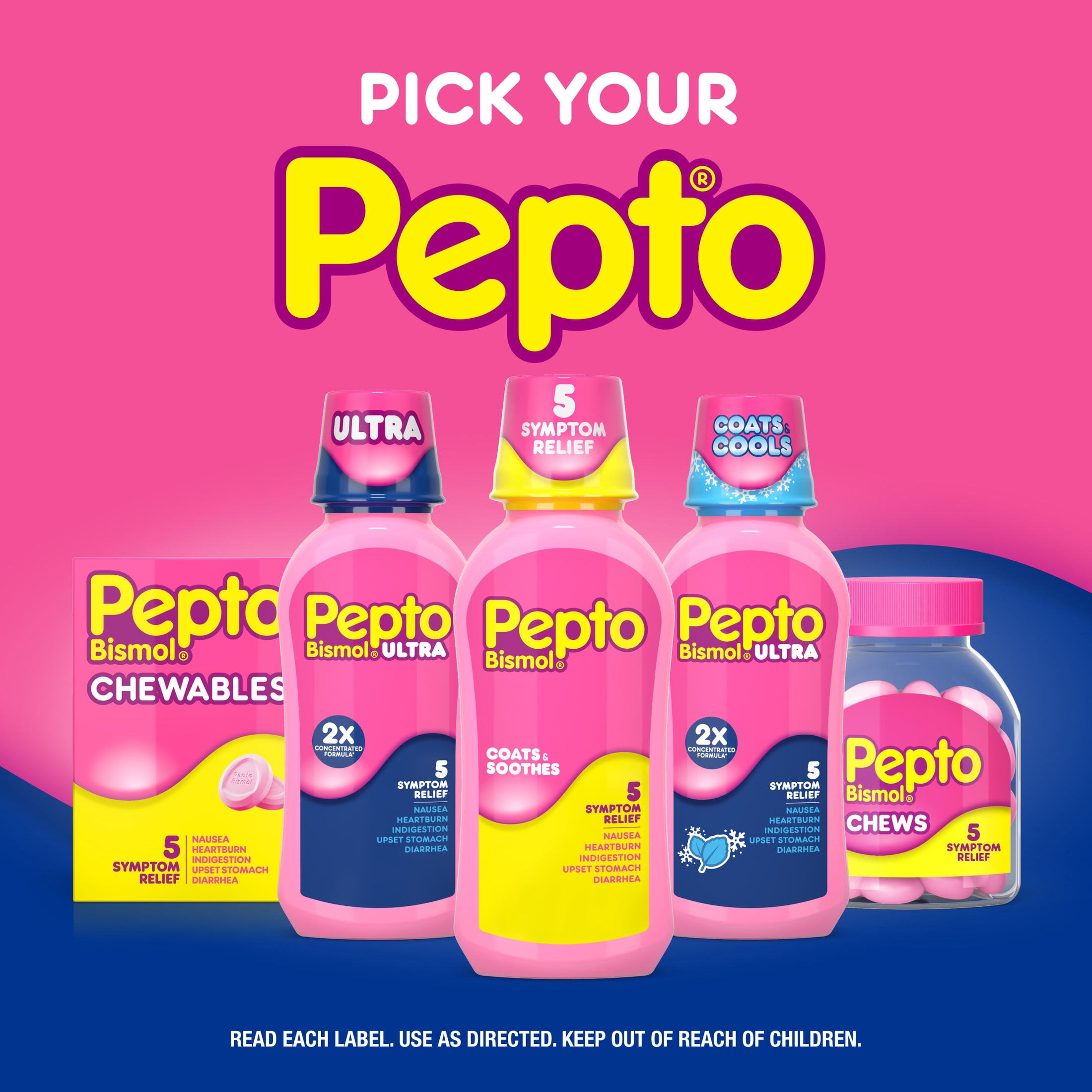 Pepto Bismol ULTRA Liquid, Upset Stomach Relief, Anti-Diarrheal, Cherry, 12 Fl oz