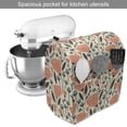 thumbnail image 2 of Floral Stand Mixer Cover, Garden Plantation Leaves and Blossoms Pattern, Kitchen Appliance Organizer Bag Cover with Pockets, 5 Quarts, Salmon Teal, by Ambesonne, 2 of 4
