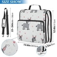 thumbnail image 3 of Water-Resistant 3-Ring Binder Organizer with Multiple Pockets Zipper Binder Bag for Office Grey Cute Donkeys Pattern, 3 of 8