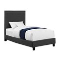 thumbnail image 2 of Picket House Furnishings Emery Upholstered Twin Platform Bed, Charcoal, 2 of 7
