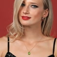 thumbnail image 4 of Gem Stone King 14K Yellow Gold Green Peridot Pendant Necklace for Women | 2.80 Cttw | Gemstone August Birthstone | Oval 10X8MM | With 18 inch Chain, 4 of 6
