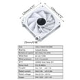 Apooke ARGB LED 120mm Case Fan,Aura Sync Quiet High Airflow Adjustable Color LED Fan
