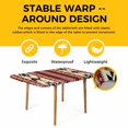 thumbnail image 4 of Red Beige Boho Table Cloths for 6 Foot Rectangle Tables, Vintage Abstract Art Ethnic Tribe Patio Waterproof Elastic Fitted Tablecloths, Washable Rectangular Table Cover for Camping, 4 of 8