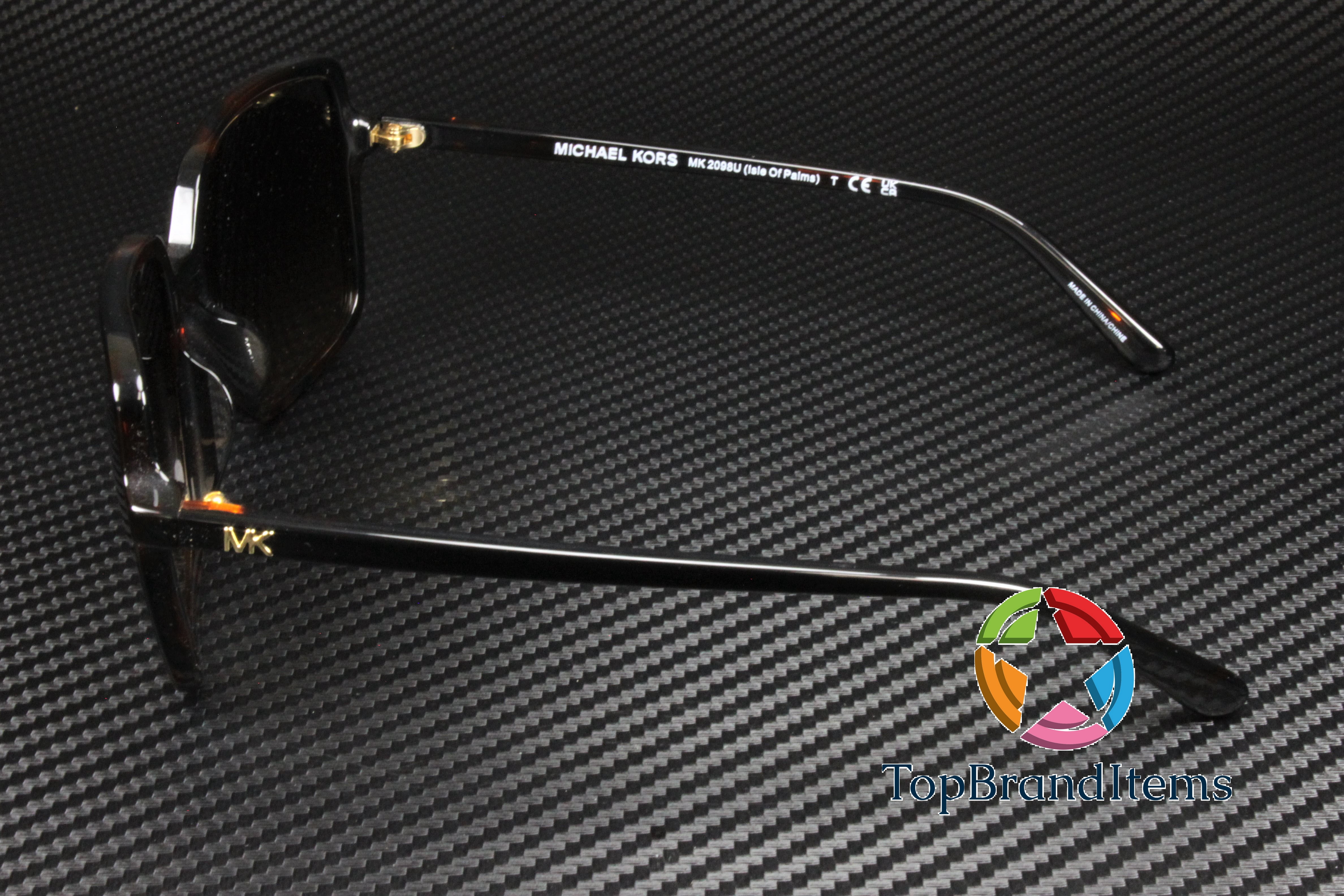 Michael Kors Isle of Palms MK 2098U Plastic Womens Square Sunglasses Dark Tortoise 56mm Adult