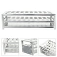 thumbnail image 4 of KAKOWELY 1pc Laboratory Test Tube Stand Aluminum Test Tube Rack Test Tube Holder,9.69"X3.94"X3.35", 4 of 5