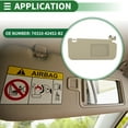 thumbnail image 3 of Unique Bargains Right Passenger Side Car Sun Visor for Toyota RAV4 2006-2013 w/ Mirror No.74310-42452-B2/74320-42501-A1, 3 of 6