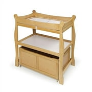 Badger Basket Natural Changing Table With Lower Cart