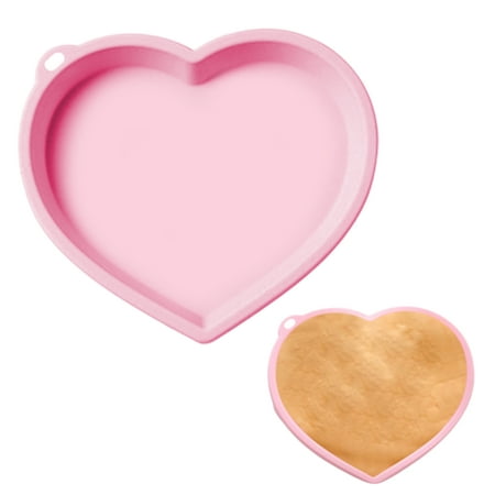 

TAONMEISU Heart Shaped Silicone Baking Pan - Cake Pan Molds | Non-stick Heart Cake Mold | Heart Shaped Pan | Cheesecake Pan For Chocolate Baking Candy Mousse
