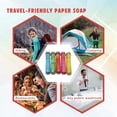 thumbnail image 4 of Flower Paper Soap Sheets (Assorted Colors) - Portable Disposable Travel Bath Confetti - for Indoor, Travel, Camping, Hiking, Outdoor (5 Tubes), 4 of 6