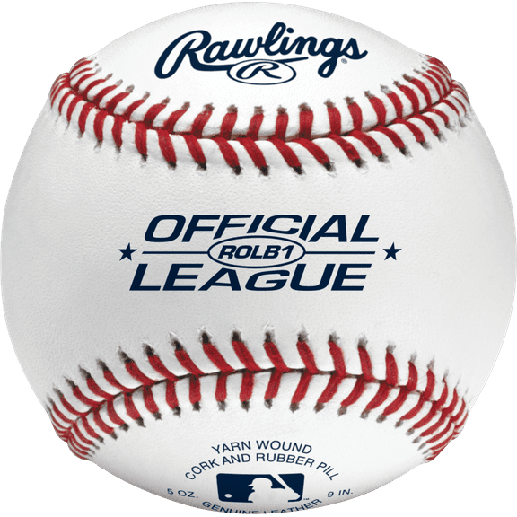 Rawlings | Official League Baseballs | Competition Grade | ROLB1 | Youth/14U | Game/Practice Use | 12 Count, White