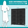 thumbnail image 2 of SIVROCK 8-Drawer Fabric Storage Tower, Dresser, Multi-Use Organizer with Fabric Bins, Steel Frame & Wood Top, Black, 2 of 6