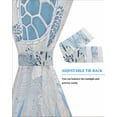 thumbnail image 4 of Blue Turtle Coastal Blackout Curtains, French Door Curtains for Door Window, Coral Summer Beach Privacy Drapery for Patio/Sidelight Doors, 1 Panel with Tieback, 25 x 72 Inches, 4 of 6
