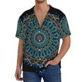 thumbnail image 3 of Fotbe Mandala print Short Sleeve Button Down Shirts for Men Casual Summer Beach Wrinkle Free Shirt-4X-Large, 3 of 7