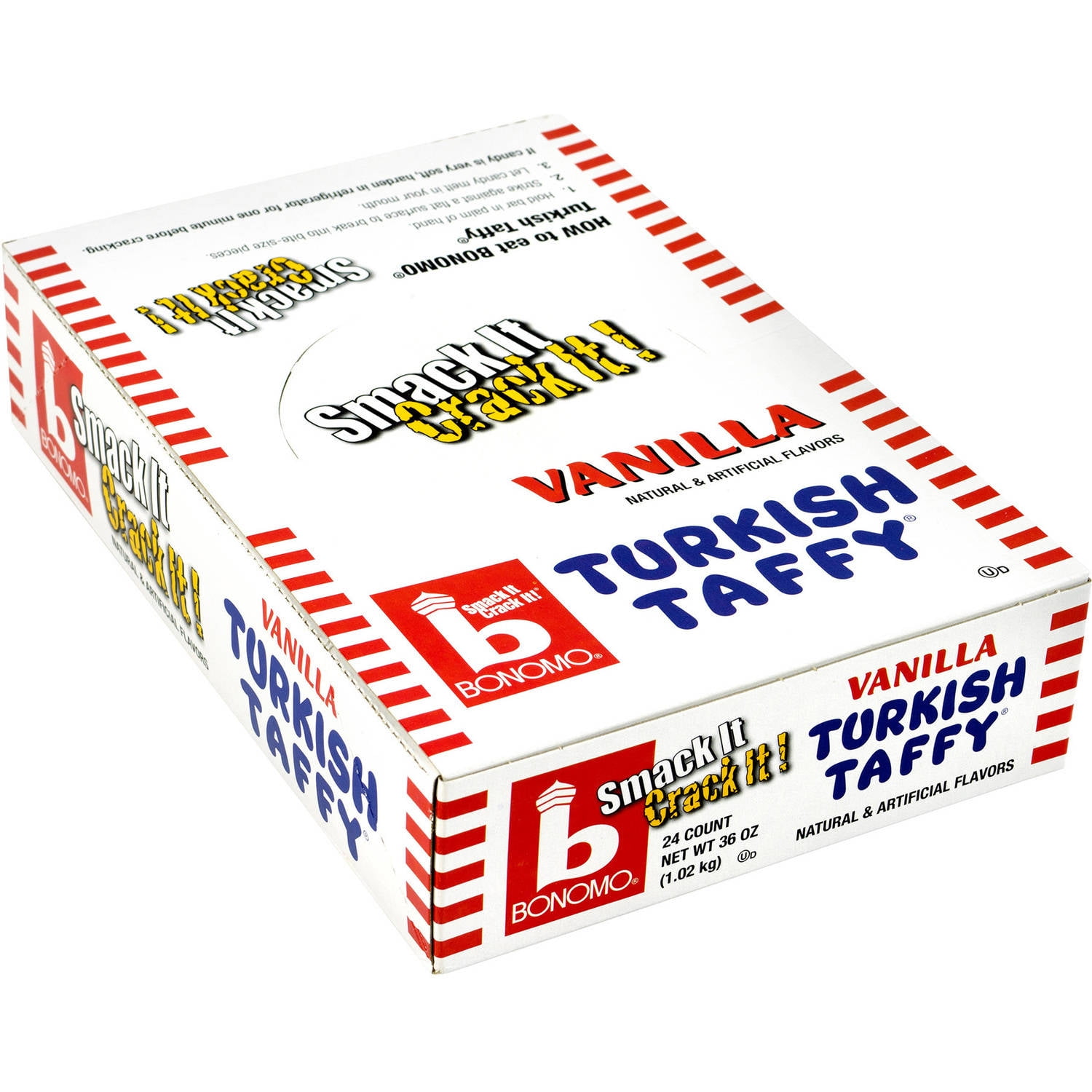 Bonomo Vanilla Turkish Taffy, 1.5 oz, 24 count by Bonomo Turkish Taffy