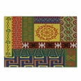 thumbnail image 1 of Prehistoric Cutting Board, Abstract Patterns Ornaments Indigenous Style Illustration, Decorative Tempered Glass Cutting and Serving Board, Small Size, Yellow Green, by Ambesonne, 1 of 1