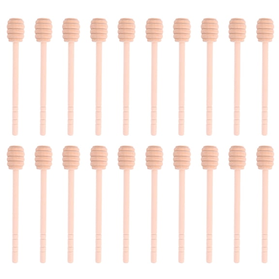 FESTFENDS 20Pcs Honey Wood Stirring Stick Log Color for Everyday Use by General Users