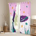 thumbnail image 3 of Castle Fairy Ocean Mermaid Curtains Pack of 2 (42x84 Each) for Kids Children Girls,Dreamy Marine Princess Curtains Blackout,Bling Glitter Bedroom Curtains,Lightweight Room Decor, 3 of 6