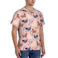 thumbnail image 2 of Bixox Men's Funny Chicken Printed Short Sleeve Skinny Athletic T-Shirt, 2 of 6