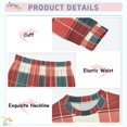 thumbnail image 3 of FORMRS Long Sleeve Top and Pants Pajama Set for Niños 2-Piece Sleepwear, Sizes 18M-8Y, Vibrant Red Tartan Pattern, 3 of 6