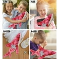 thumbnail image 4 of DolliBu Pink Tie-Dye Shark Stuffed Animal with Silver Cross Plush - Religious Baptism Gifts for Boys and Girls, Dedication Christening Gifts Plush Prayer Toy Healing Stuffed Animal - 23 Inches, 4 of 6