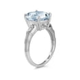 thumbnail image 2 of SZUL Women's 3.97 Carat  Aquamarine and Diamond Ring in 14K White Gold, 2 of 3