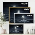 thumbnail image 4 of Designart 'Cloudy Full Moon Over Asphalt Road III' Nautical & Coastal Framed Canvas Wall Art Print, 4 of 5
