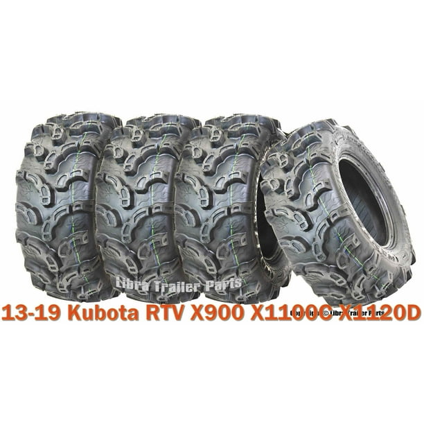 2013-19 Kubota RTV X900 X1100C X1120D Complete Set ATV tires 25x10-12 Super...