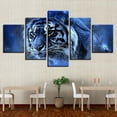 thumbnail image 3 of 5Pcs Wall Art Tiger Painting Print On Canvas Animal Pictures For Home Decor Decoration Gift Hanging Picture Set, 3 of 7