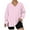 1-Pink, variant on Blouse for Women V-Neck Long Sleeved Plus Size Print Hem Slit Pullover Top,Tops for Women Watermelon Red XXXL