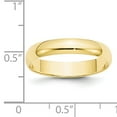 thumbnail image 7 of 10K Yellow Gold 4mm Light Weight Half Round Band Ring Size 10, 7 of 7