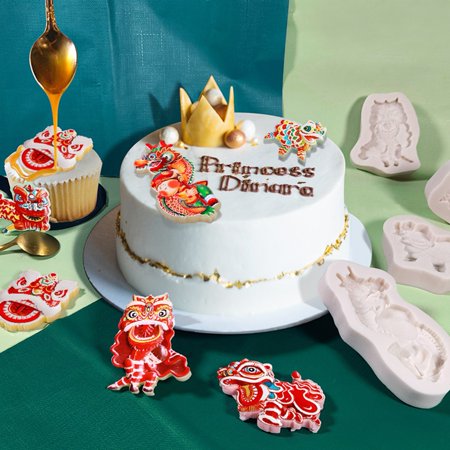 

jiaroswwei Cake Mold Anti-Deform Non-Stick Silicone Chinese Style Traditional Chocolate Mold Baking Tools