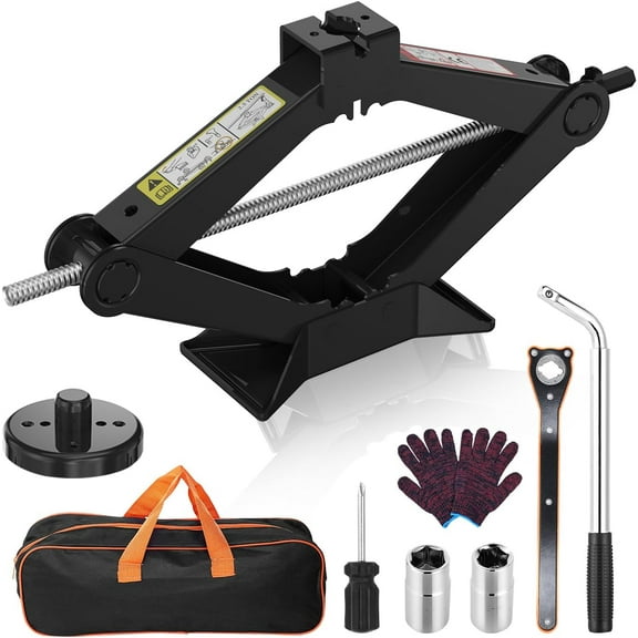Upgrade 3 in 1 Car Jack Kit for Tesla Model Y/3/S/X, Coupe,Sedan,SUV,MPV&Truck,Scissor Jack 2.5 Ton/5512lbs Universal Car Emergency Kit with Lug Wrench Spare Tire Repair Tools