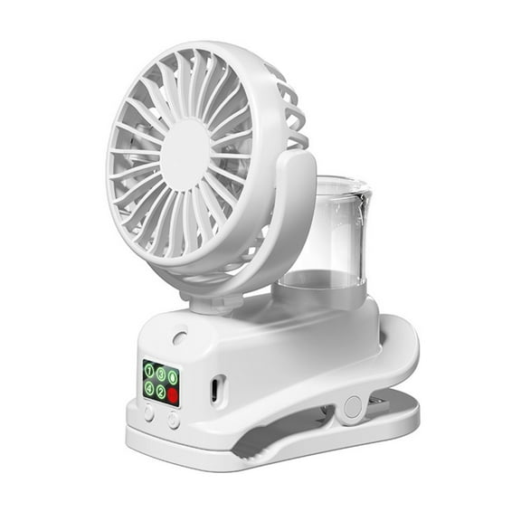 Portable Mini Clip-on Misting Fan: 4 Speeds, 360° Adjustable, Strong Wind