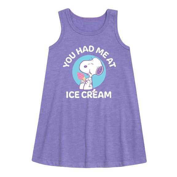 Peanuts - You Had Me At Ice Cream - Youth Girls A-line Dress