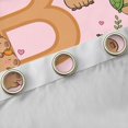 thumbnail image 4 of Manfei Sweet Capybara Blackout Curtains Set of 2 (52x84 Each),Cartoon Letter B Curtain,Pink Brown, 4 of 7