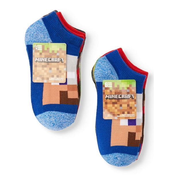 Minecraft Minecraft Boys Socks, 12 Pack No Show (Little Boys & Big