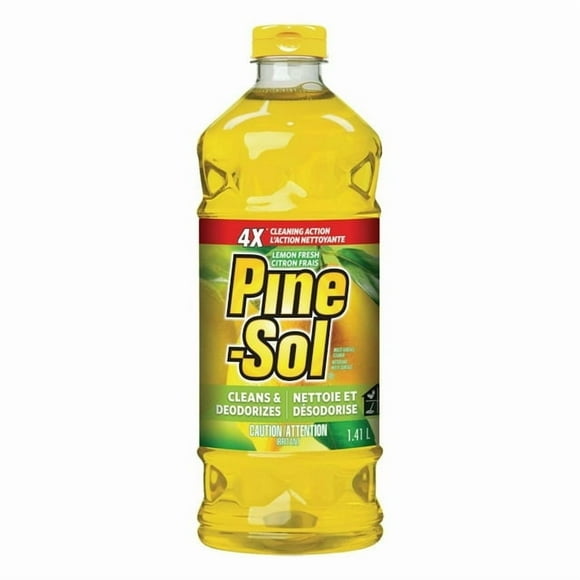 Pine-Sol® Nettoyant Multi-Surfaces, Fraîcheur Citron, Formule Anti-Éclaboussures, Nettoyant Multi-Surfaces et Désodorisant, 1,4 L