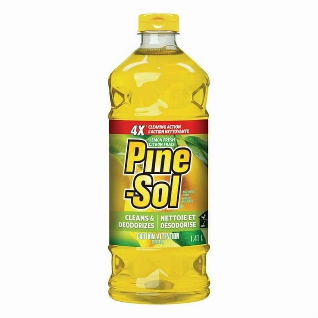 Pine-Sol® Nettoyant Multi-Surfaces, Fraîcheur Citron, Formule Anti-Éclaboussures, Nettoyant Multi-Surfaces et Désodorisant, 1,4 L