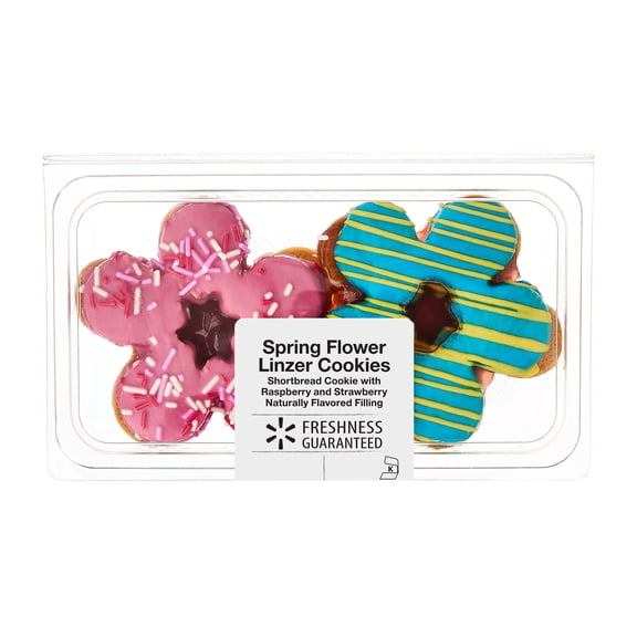 Freshness Guaranteed Spring Flower Linzer Cookies, 8 oz, 2 Count