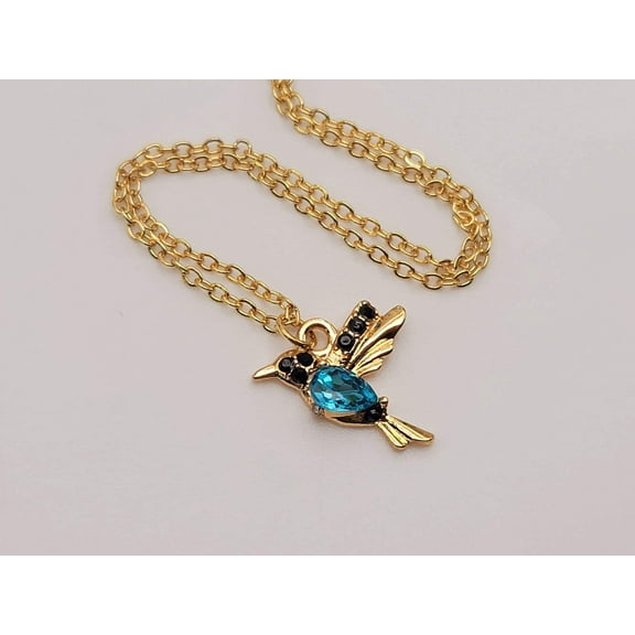 Hummingbird Necklace - Trendy Hummingbird necklace Gold Tone