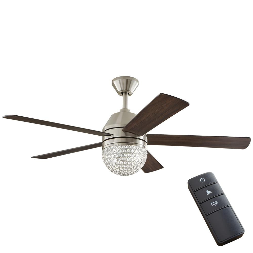 Caldwell 52 in LED Brushed Nickel Ceiling Fan by Home Decorators Collection 