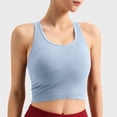 thumbnail image 4 of Seamless High Elasticity Ribbed Sports Top for Women with Integrated Chest Cushion, 4 of 9
