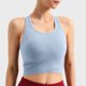 thumbnail image 4 of Tops Verdes Oscuros para las Mujeres Alta Elasticidad Nervadura sin Costuras Top Deportivo con Acolchado, Tops de Punto Blanco para las Mujeres, 4 of 9