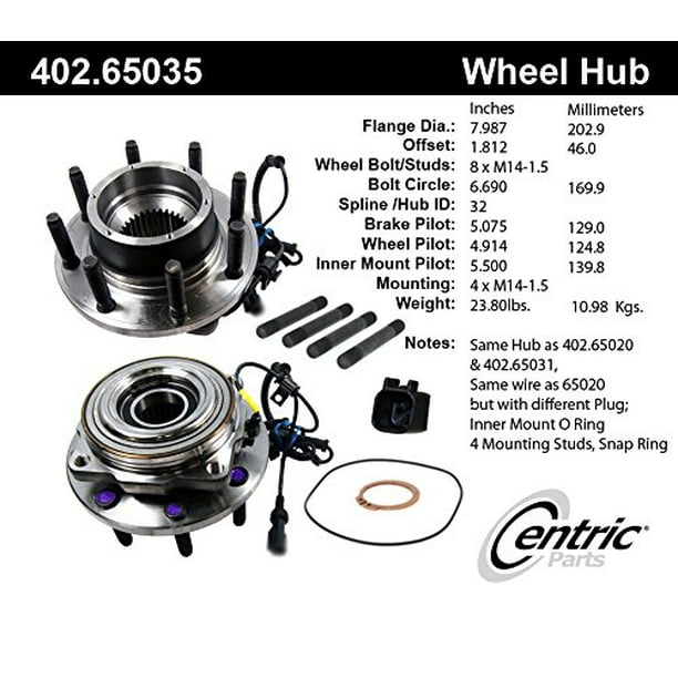 CENTRIC PARTS HUB ASSEMBLY