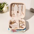 thumbnail image 6 of Starry Unicorn Travel Portable Square Jewelry Box Organizer for Girls and Women with Ring Earring Necklace Bracelet Storage Display Case Holder, 6 of 6
