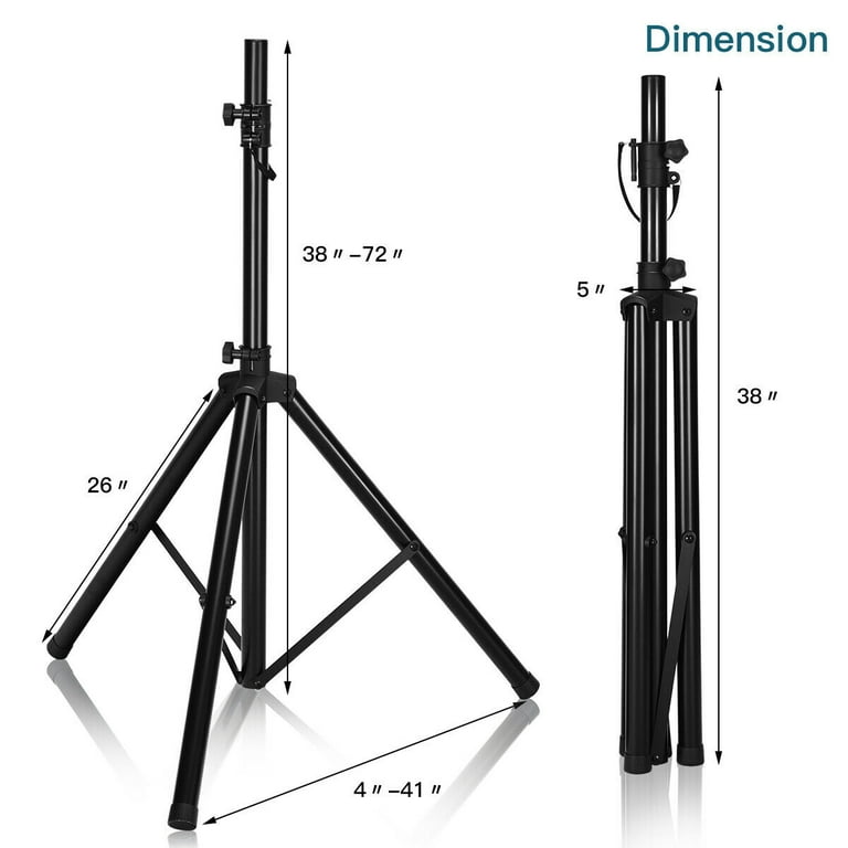 Tripod DJ PA Speaker Stand 38''- 72'' Adjustable Height w/ Locking