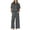 Dark Gray, variant on Women's Loose Solid Color Cotton Linen Casual Suit Drawstring High Waist Wide Leg Sweatsuit Beige,S